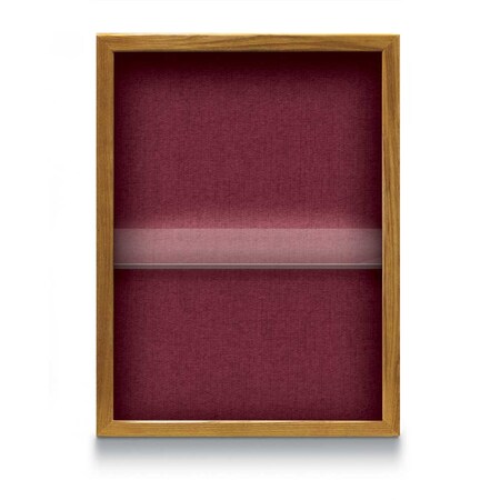 United Visual Products Indoor Enclosed Combo Board, 48"x36", Black Frame/Burgundy & Rubber UVCB4836B-BURGUN-RUBBER